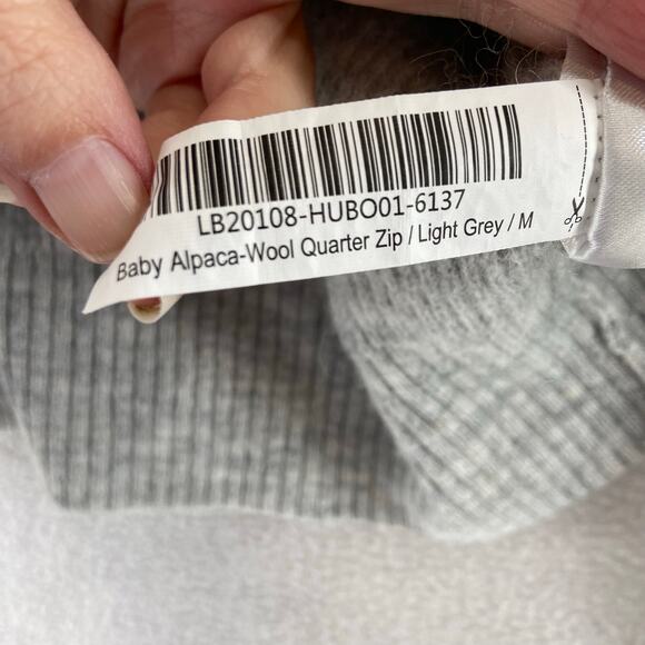 Quince Baby Alpaca Wool Quarter Zip Sweater Size Medium - Picture 5 of 5